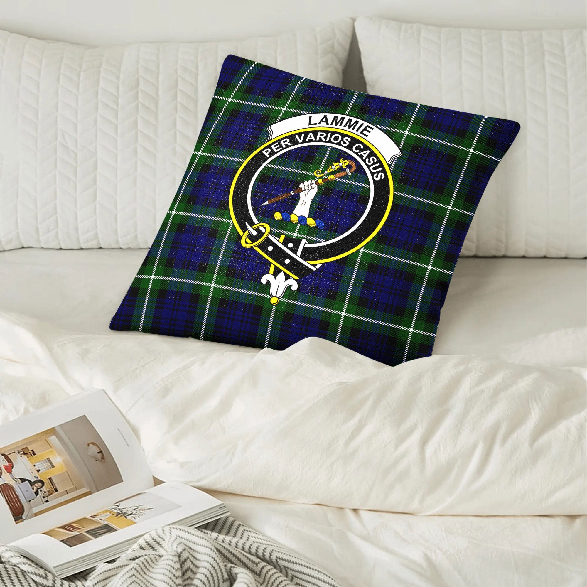 Lammie Tartan Crest Pillow Cover