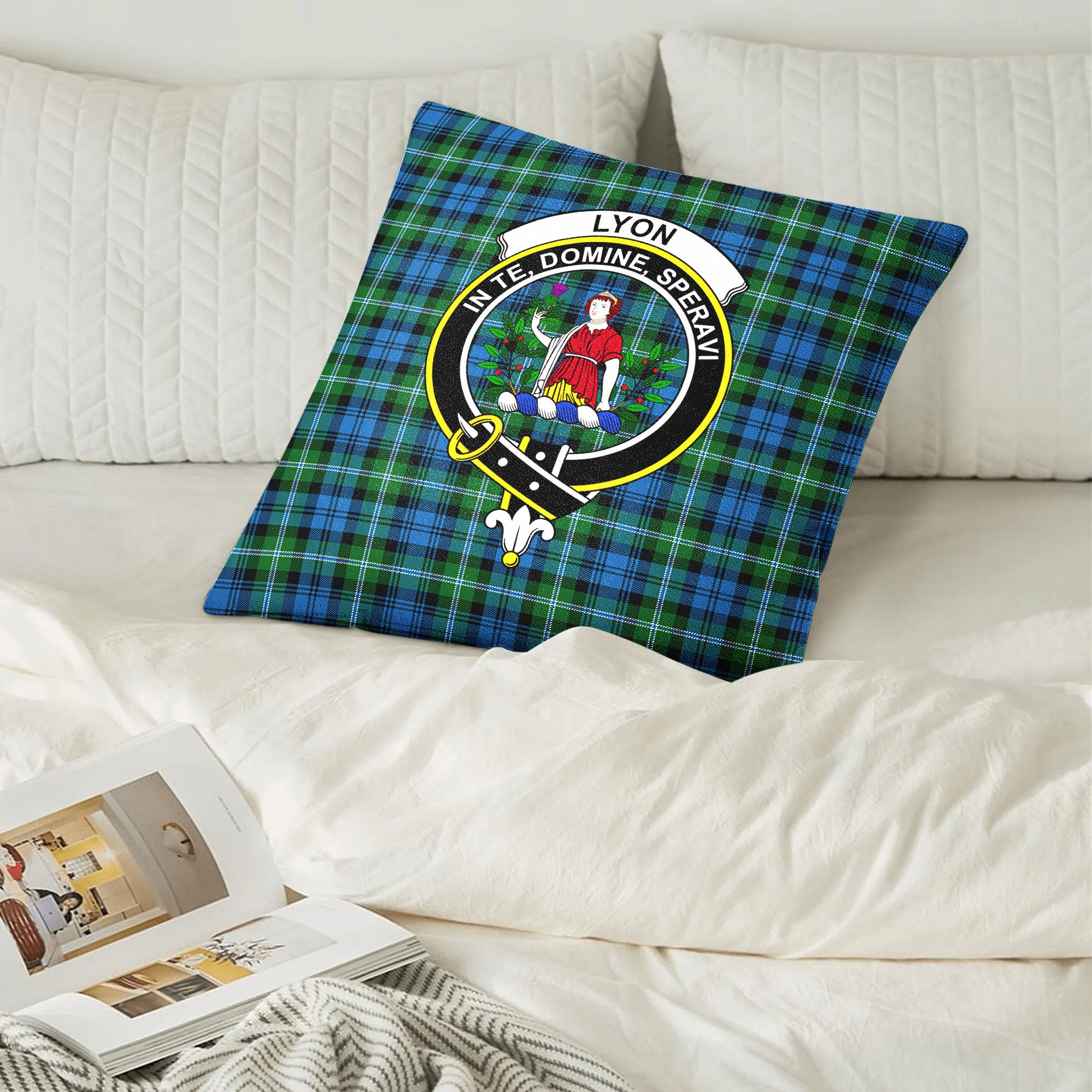 Lyon Tartan Crest Pillow Cover