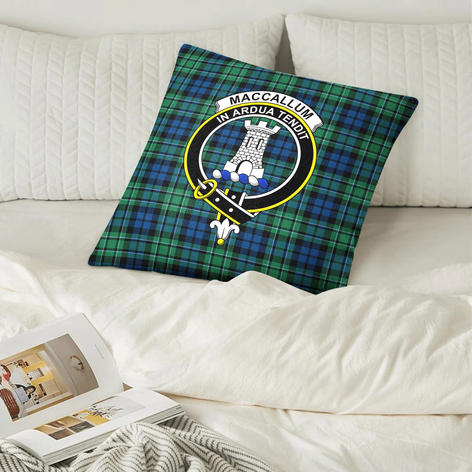 MacCallum Ancient Tartan Crest Pillow Cover