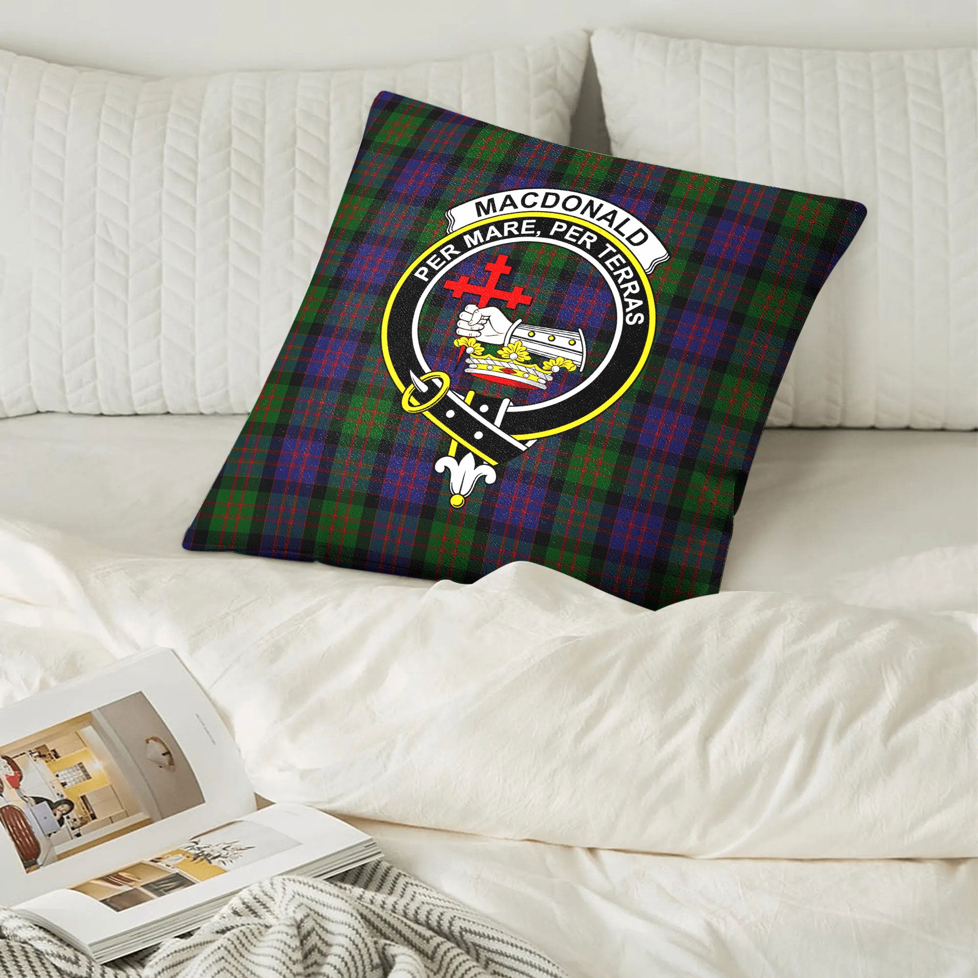 MacDonald Tartan Crest Pillow Cover