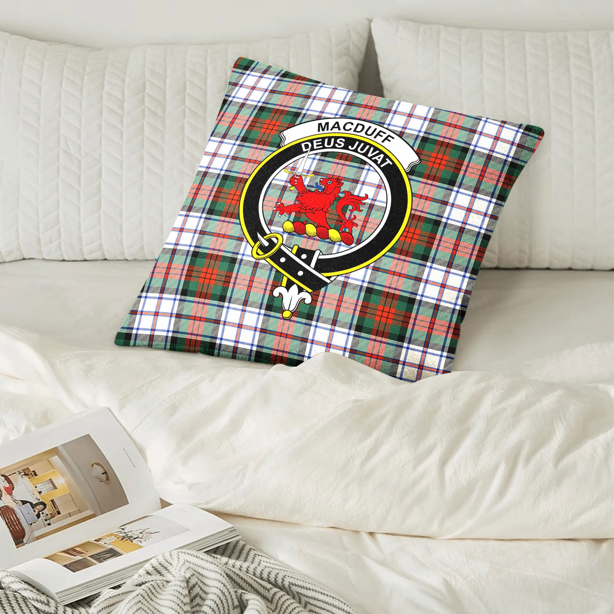 MacDuff Dress Ancient Tartan Crest Pillow Cover