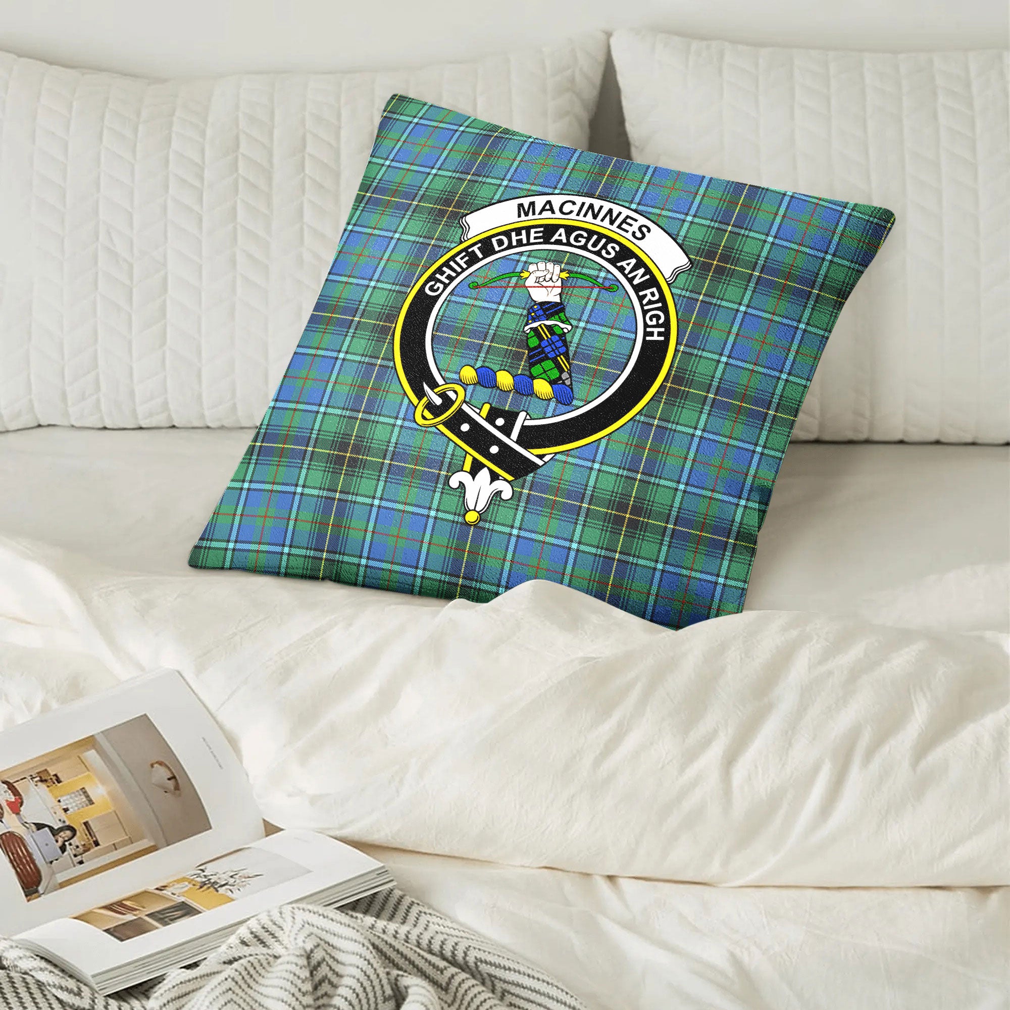 MacInnes Ancient Tartan Crest Pillow Cover