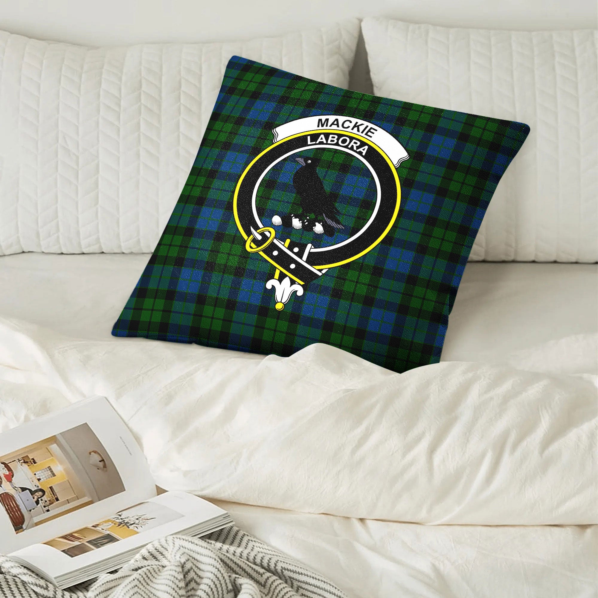 MacKie Tartan Crest Pillow Cover