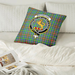 MacKintosh Hunting Ancient Tartan Crest Pillow Cover