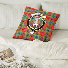 MacLean of Duart Modern Tartan Crest Pillow Cover