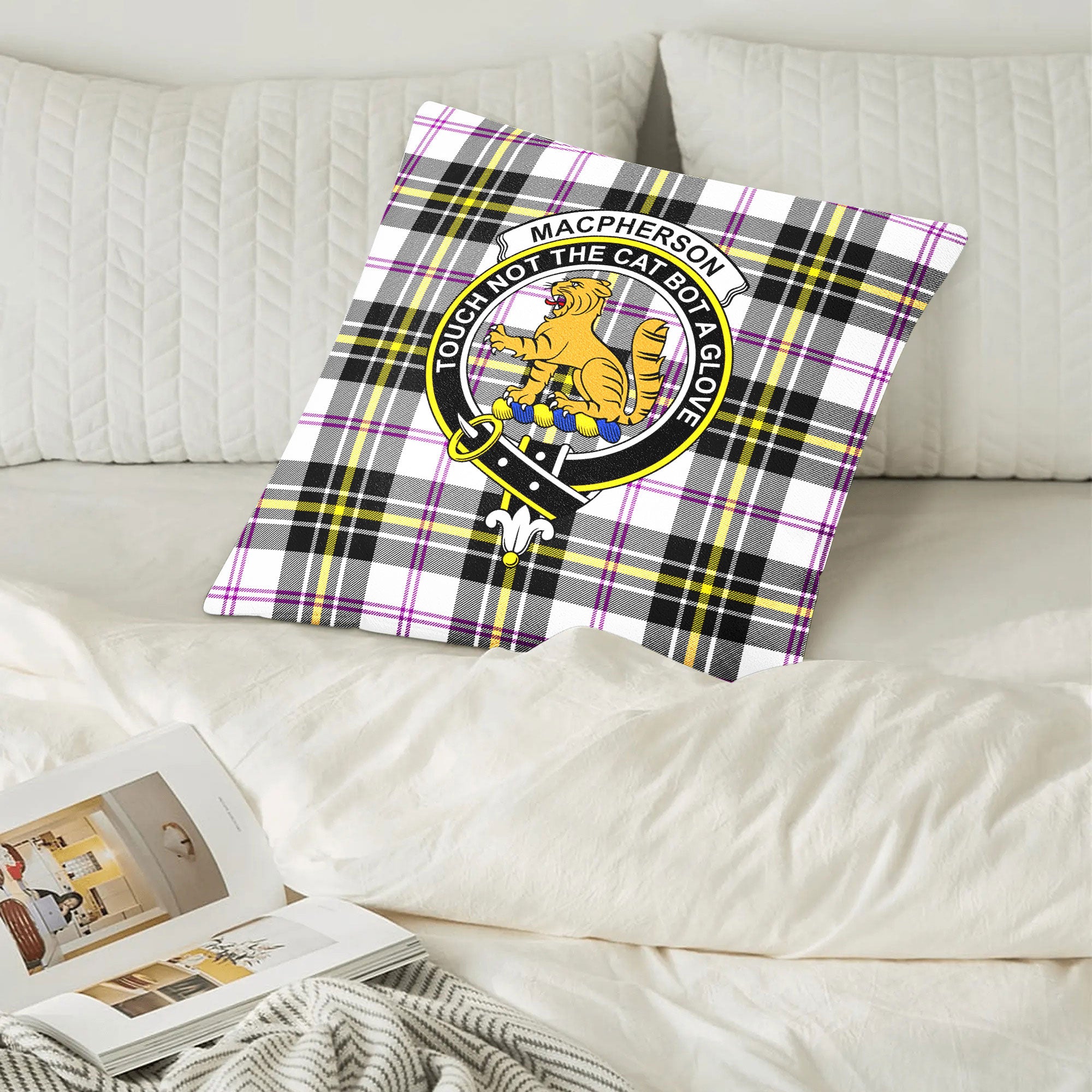 MacPherson Dress Modern Tartan Crest Pillow Cover