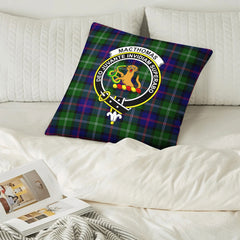 MacThomas Modern Tartan Crest Pillow Cover