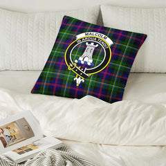 Malcolm (or MacCallum) Tartan Crest Pillow Cover