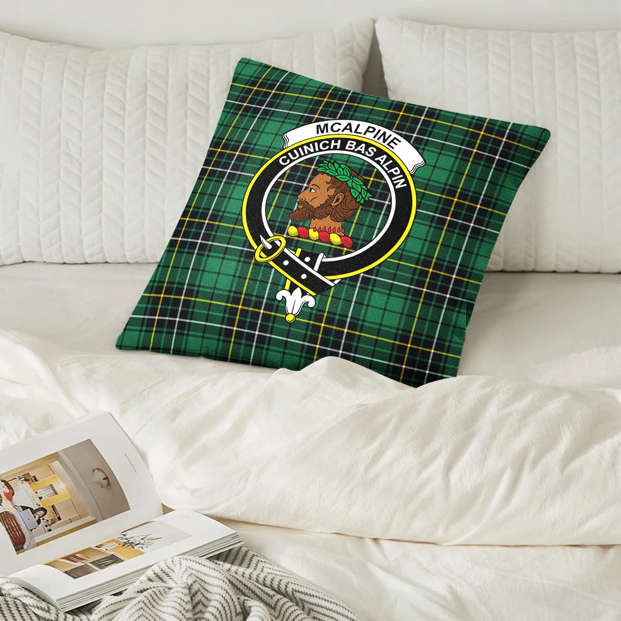 McAlpine Ancient Tartan Crest Pillow Cover