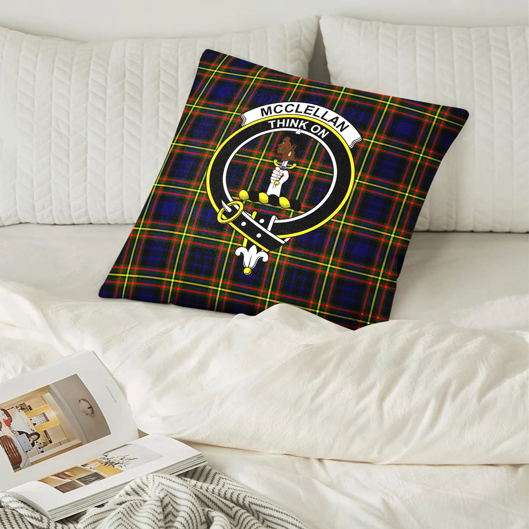 McClellan Modern Tartan Crest Pillow Cover