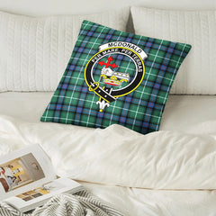 McDonald of the Isles Hunting Ancient Tartan Crest Pillow Cover