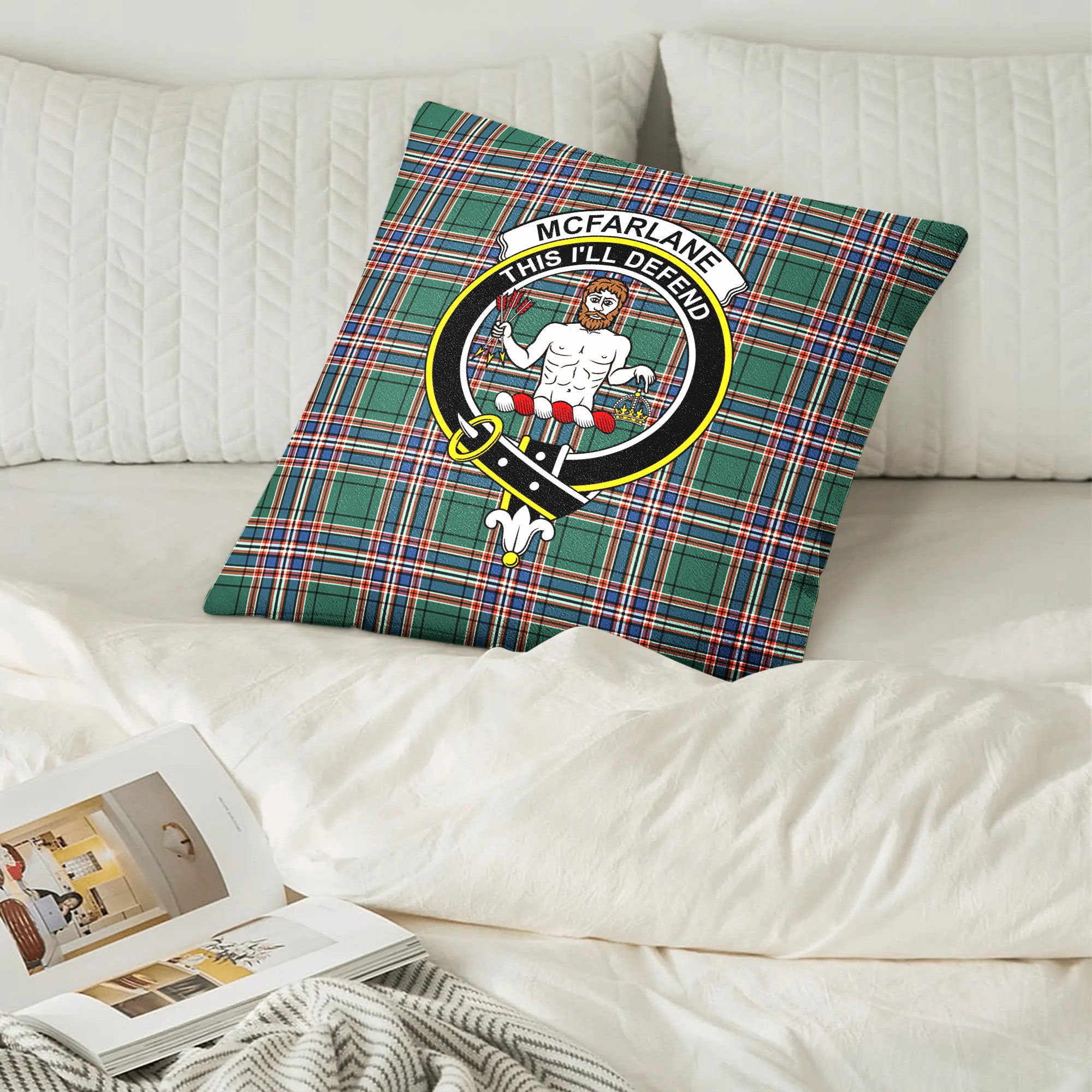 McFarlane Hunting Ancient Tartan Crest Pillow Cover