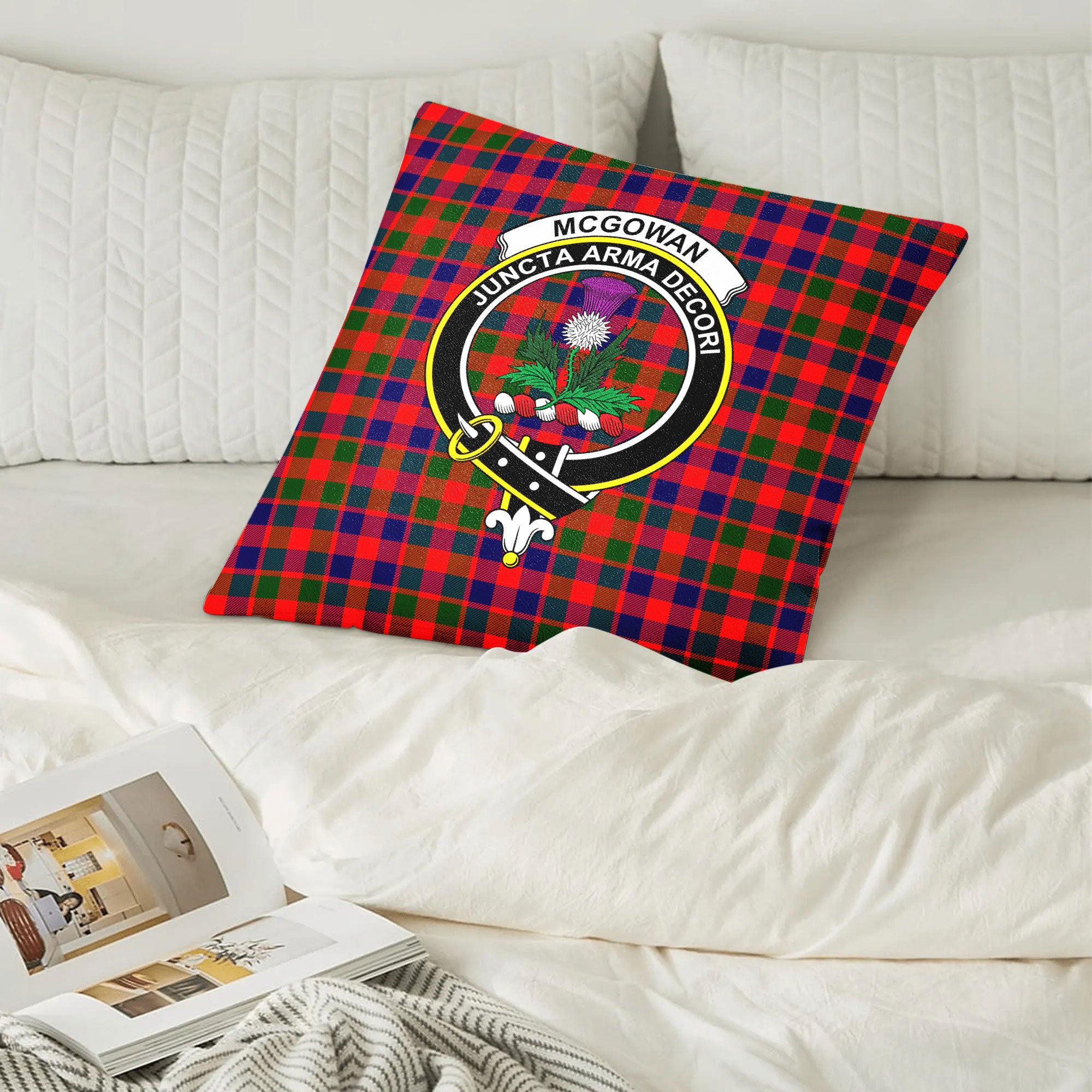 McGowan Tartan Crest Pillow Cover