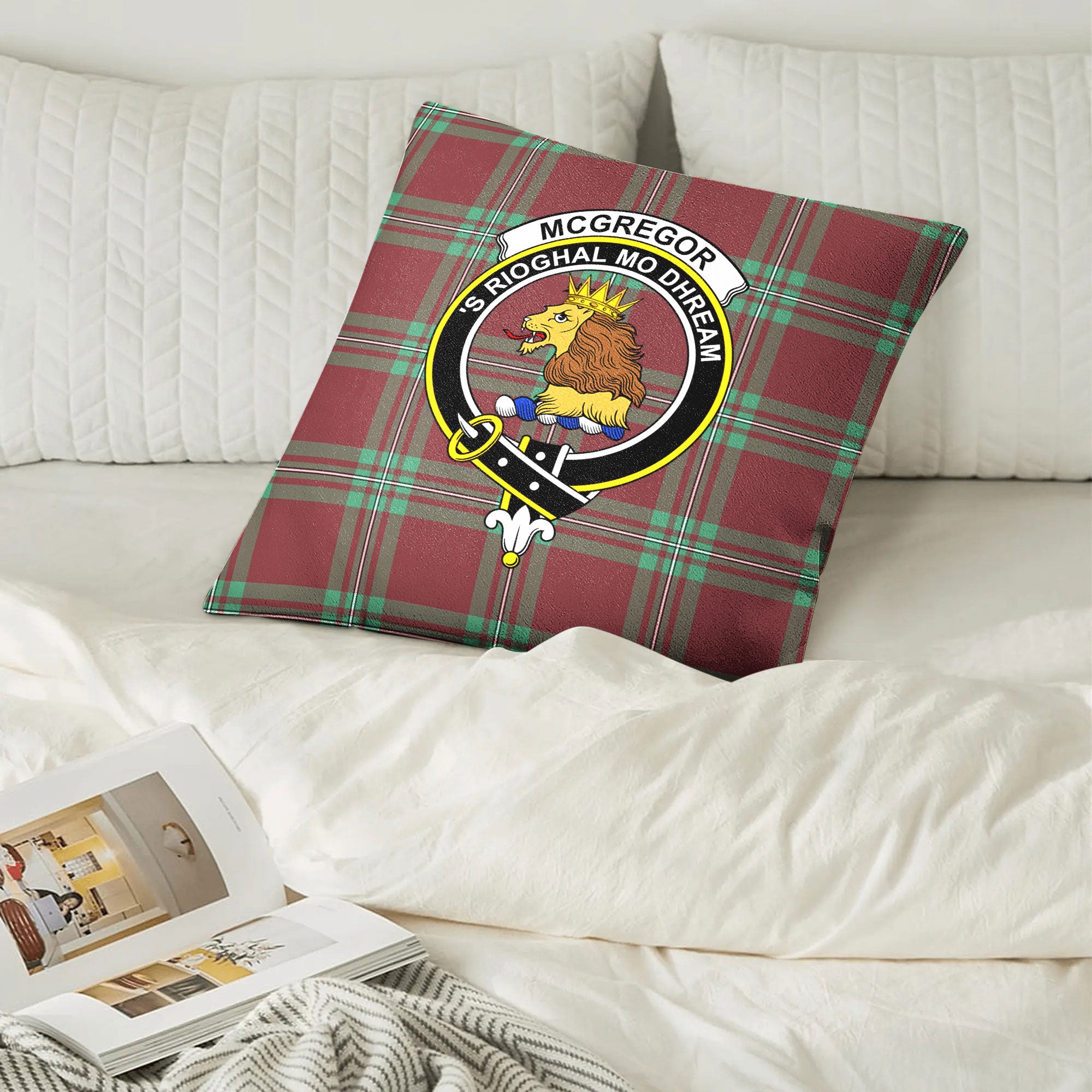 McGregor Hunting Ancient Tartan Crest Pillow Cover