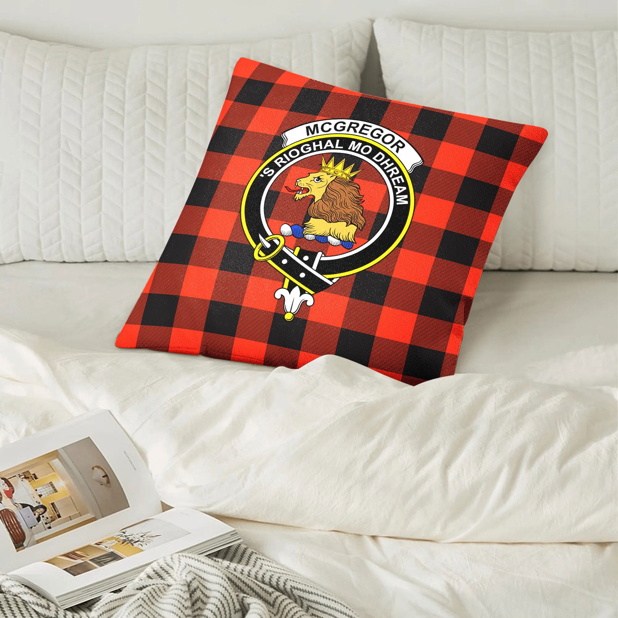 McGregor Rob Roy Ancient Tartan Crest Pillow Cover