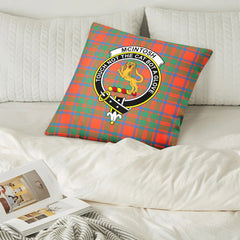 McIntosh Ancient Tartan Crest Pillow Cover