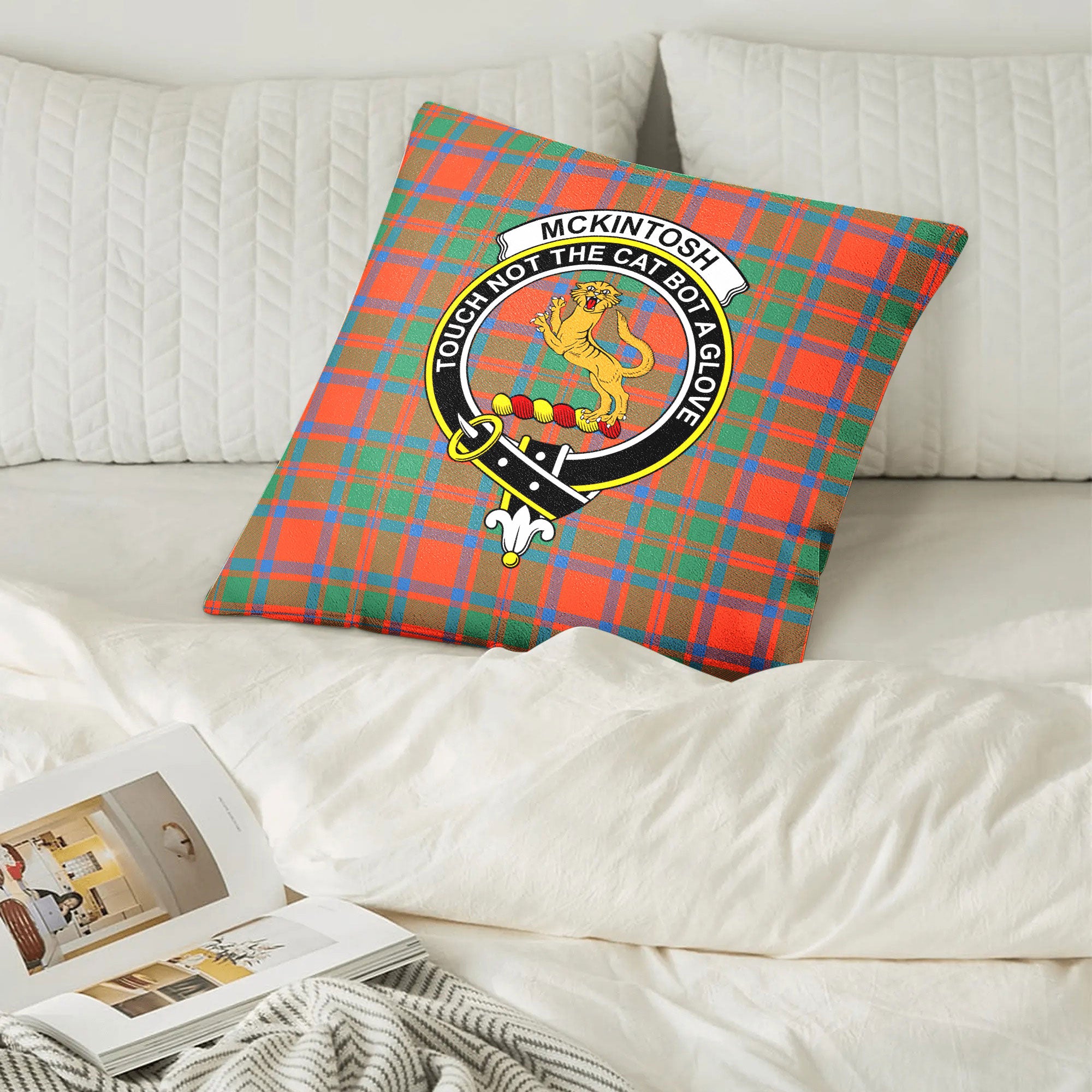 McKintosh Ancient Tartan Crest Pillow Cover