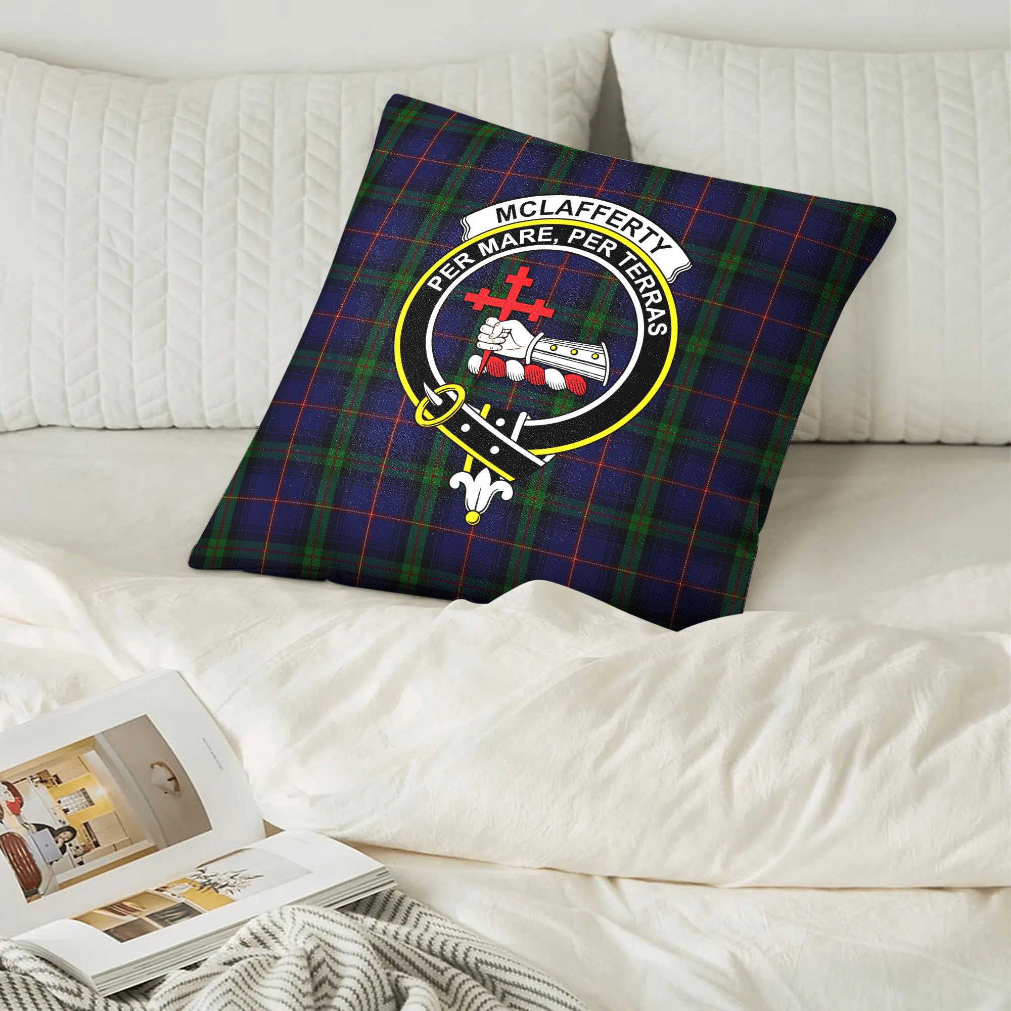 McLafferty Tartan Crest Pillow Cover