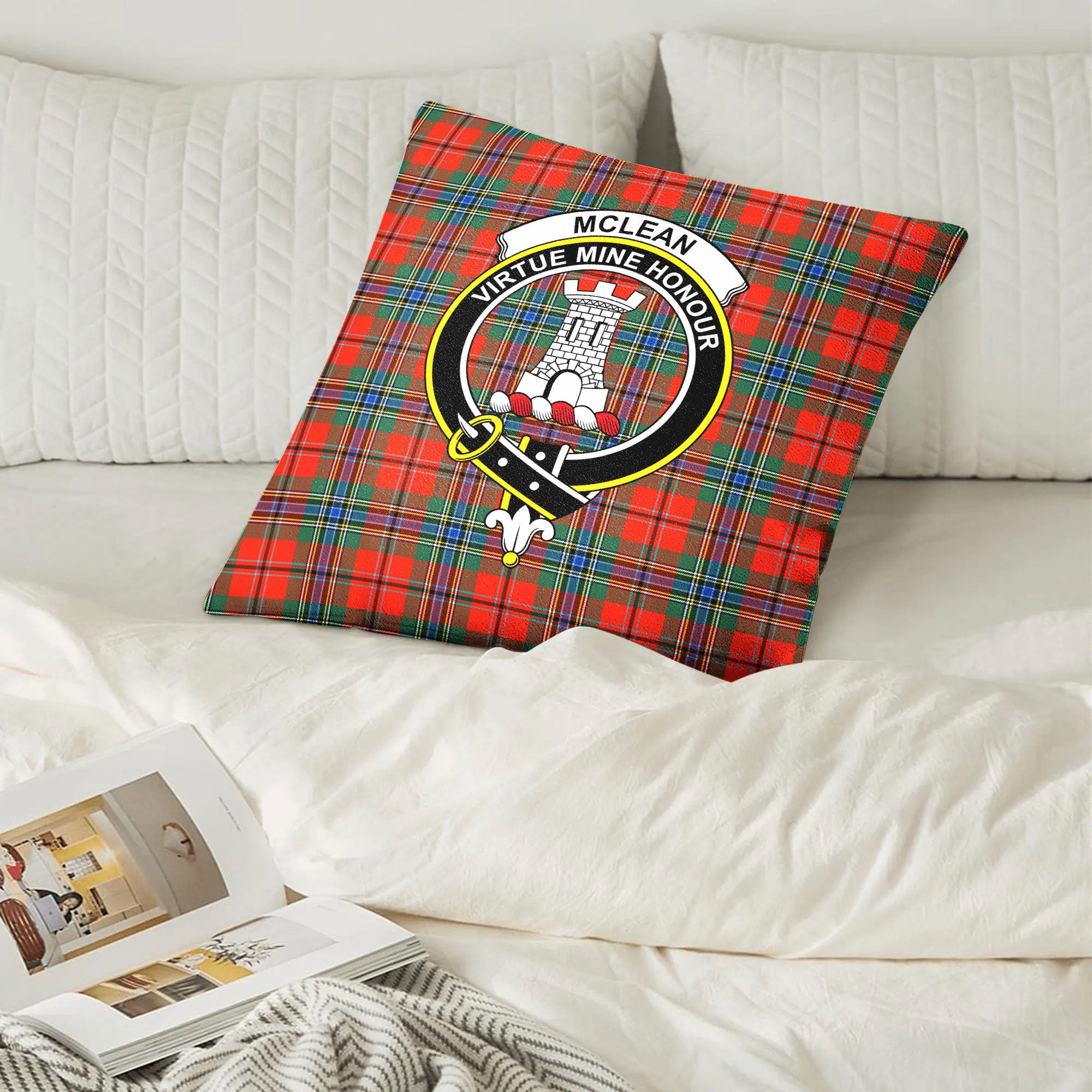 McLean of Duart Ancient Tartan Crest Pillow Cover