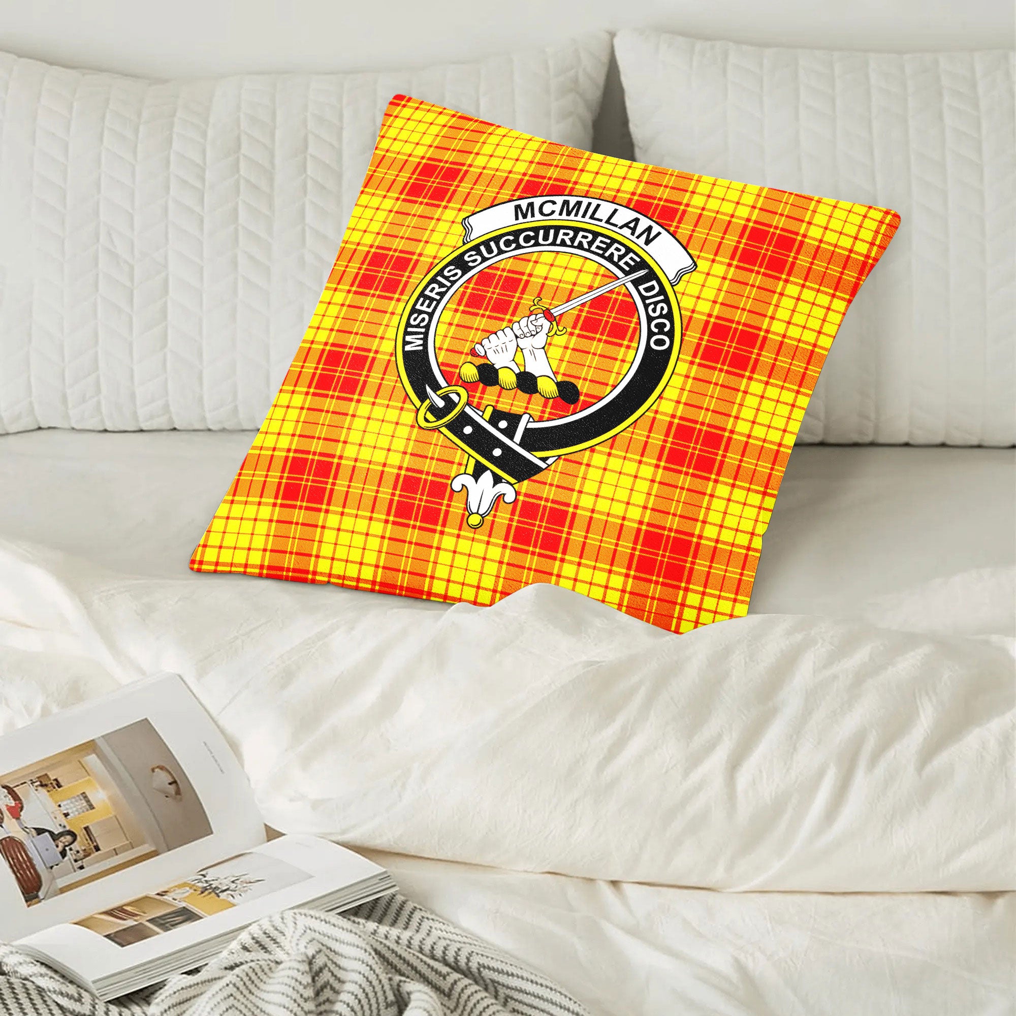 McMillan Clan Tartan Crest Pillow Cover