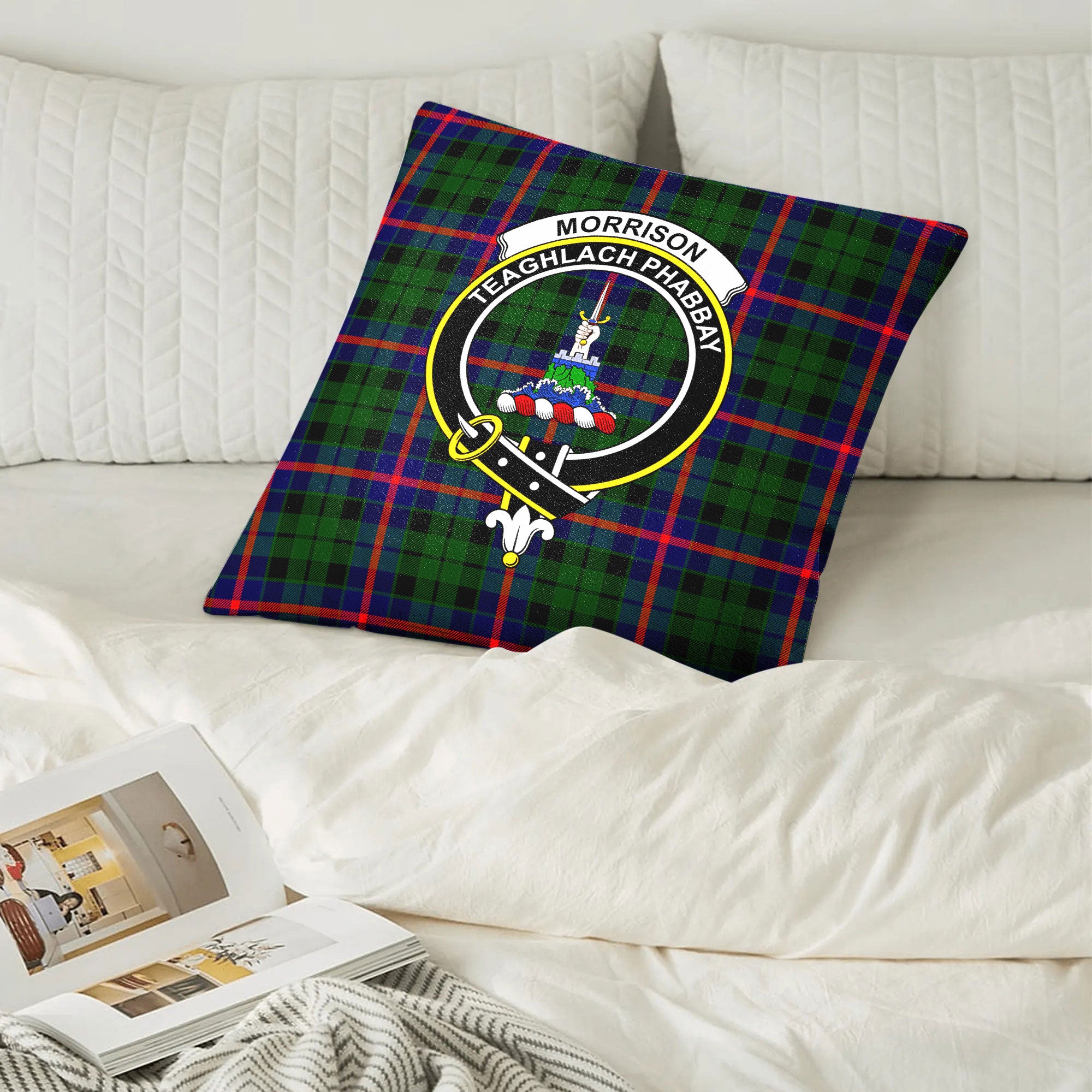 Morrison Modern Tartan Crest Pillow Cover