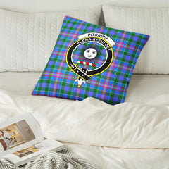 Pitcairn Hunting Tartan Crest Pillow Cover