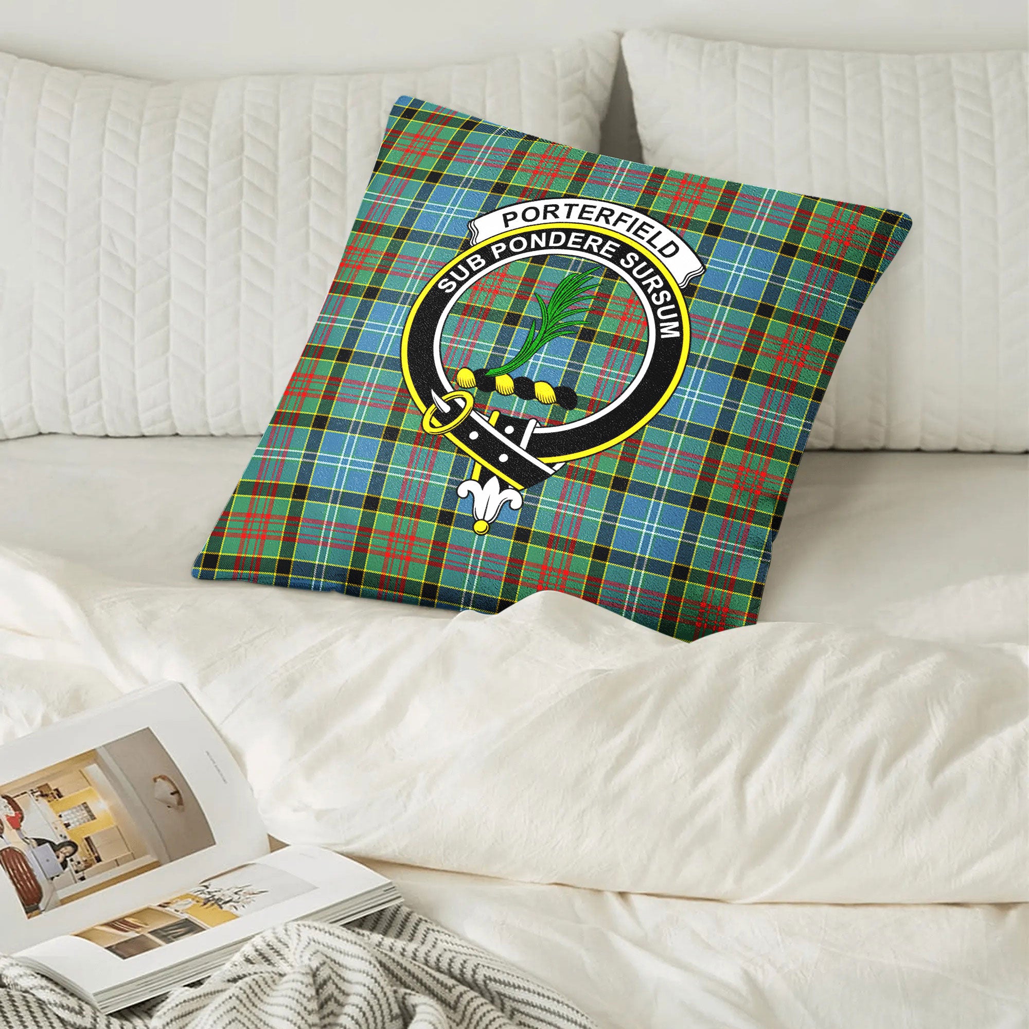 Porterfield Tartan Crest Pillow Cover