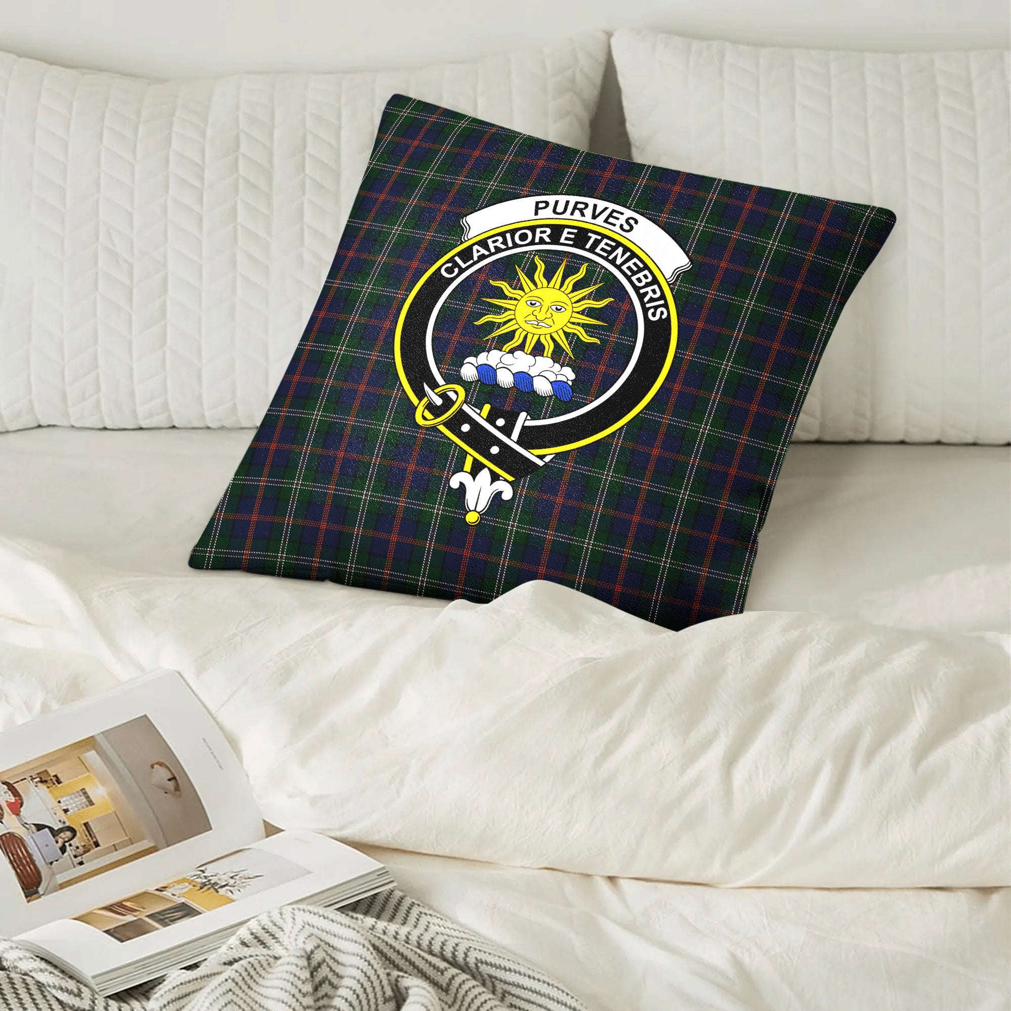 Purves Tartan Crest Pillow Cover