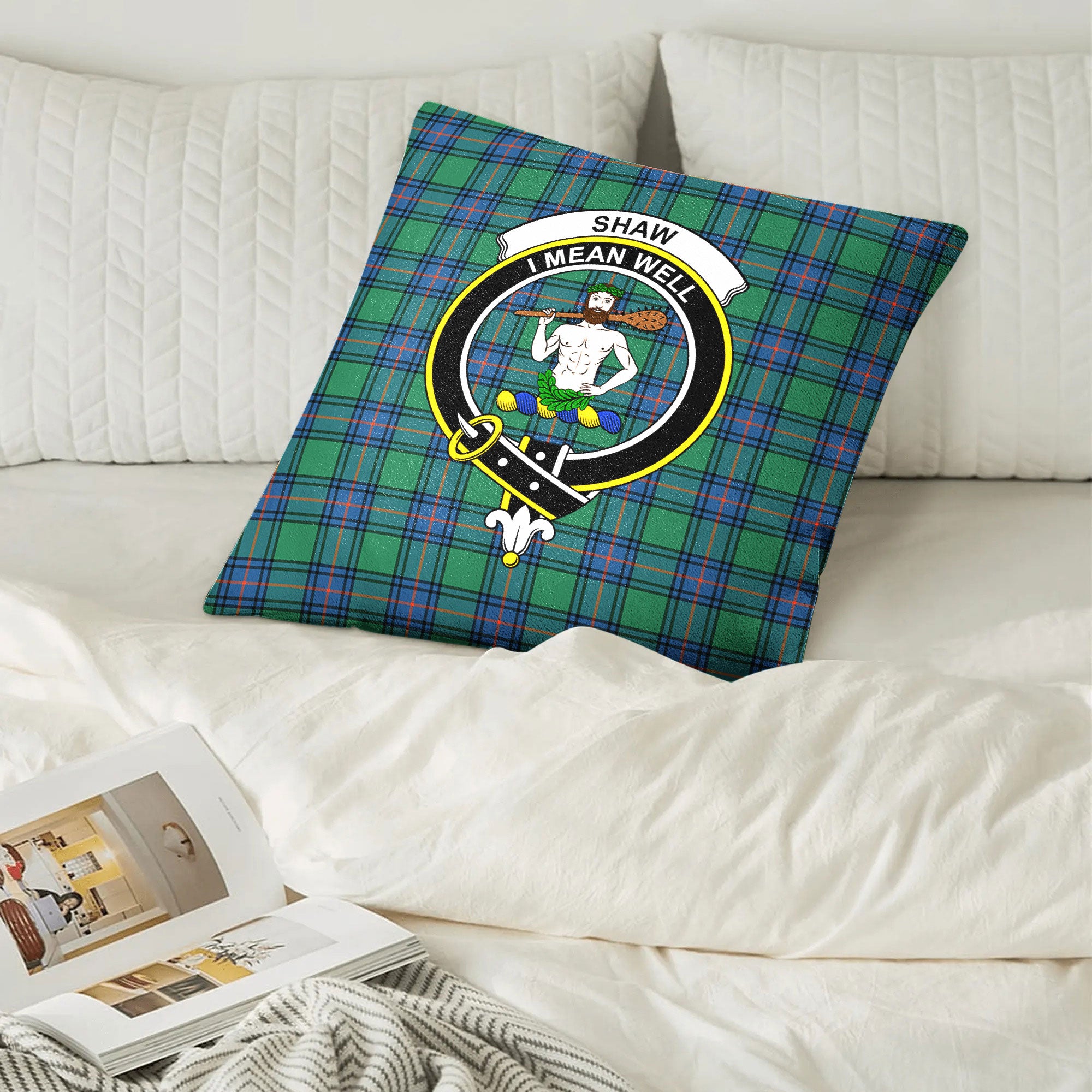 Shaw (of Sauchie) Ancient Tartan Crest Pillow Cover