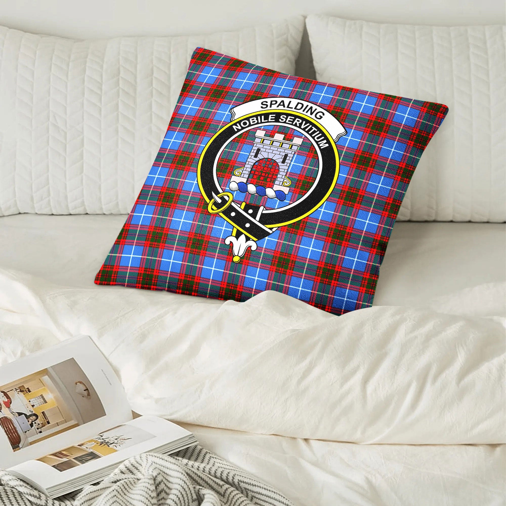 Spalding Tartan Crest Pillow Cover