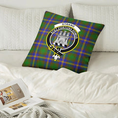 Strang (or Strange) Tartan Crest Pillow Cover