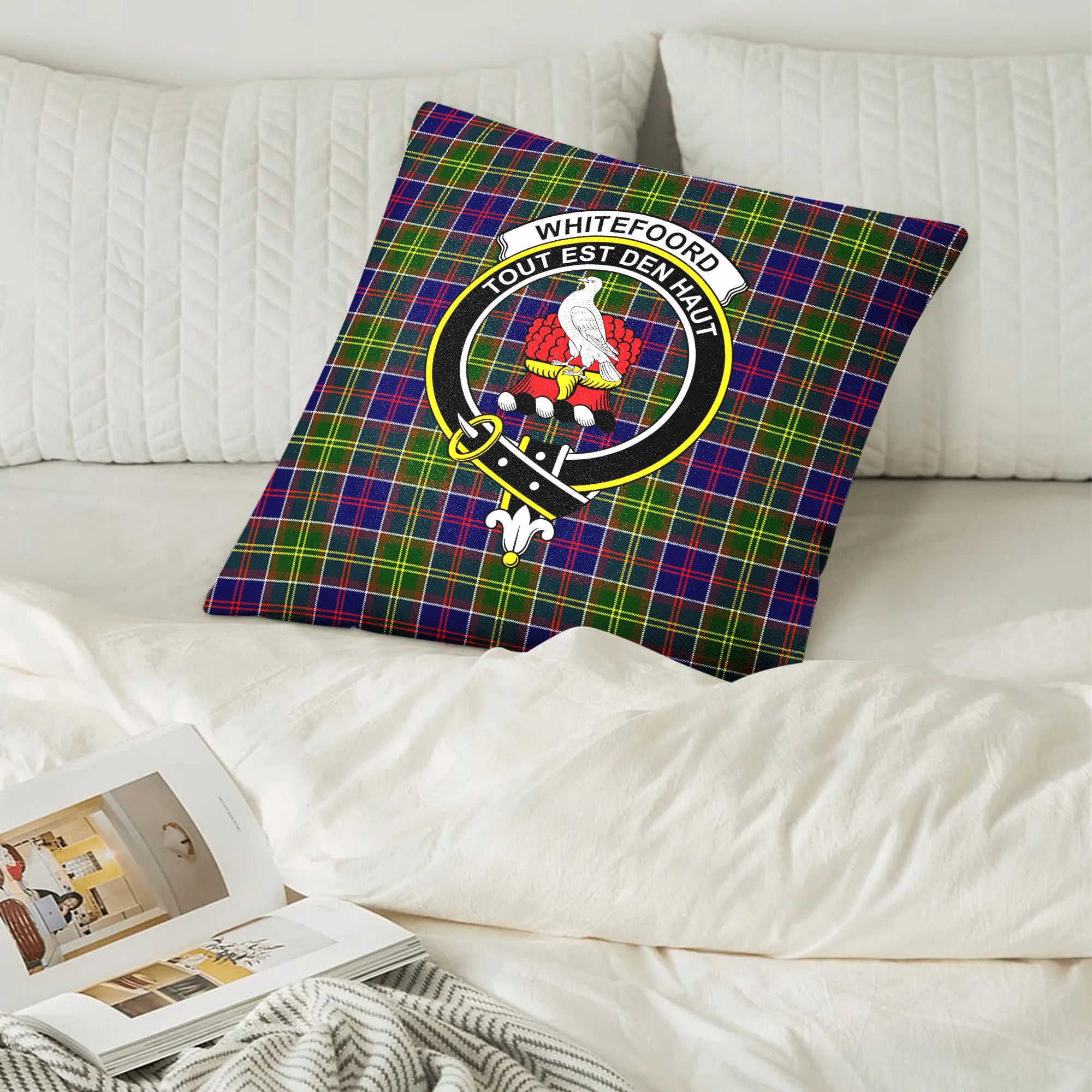 Whitefoord Tartan Crest Pillow Cover