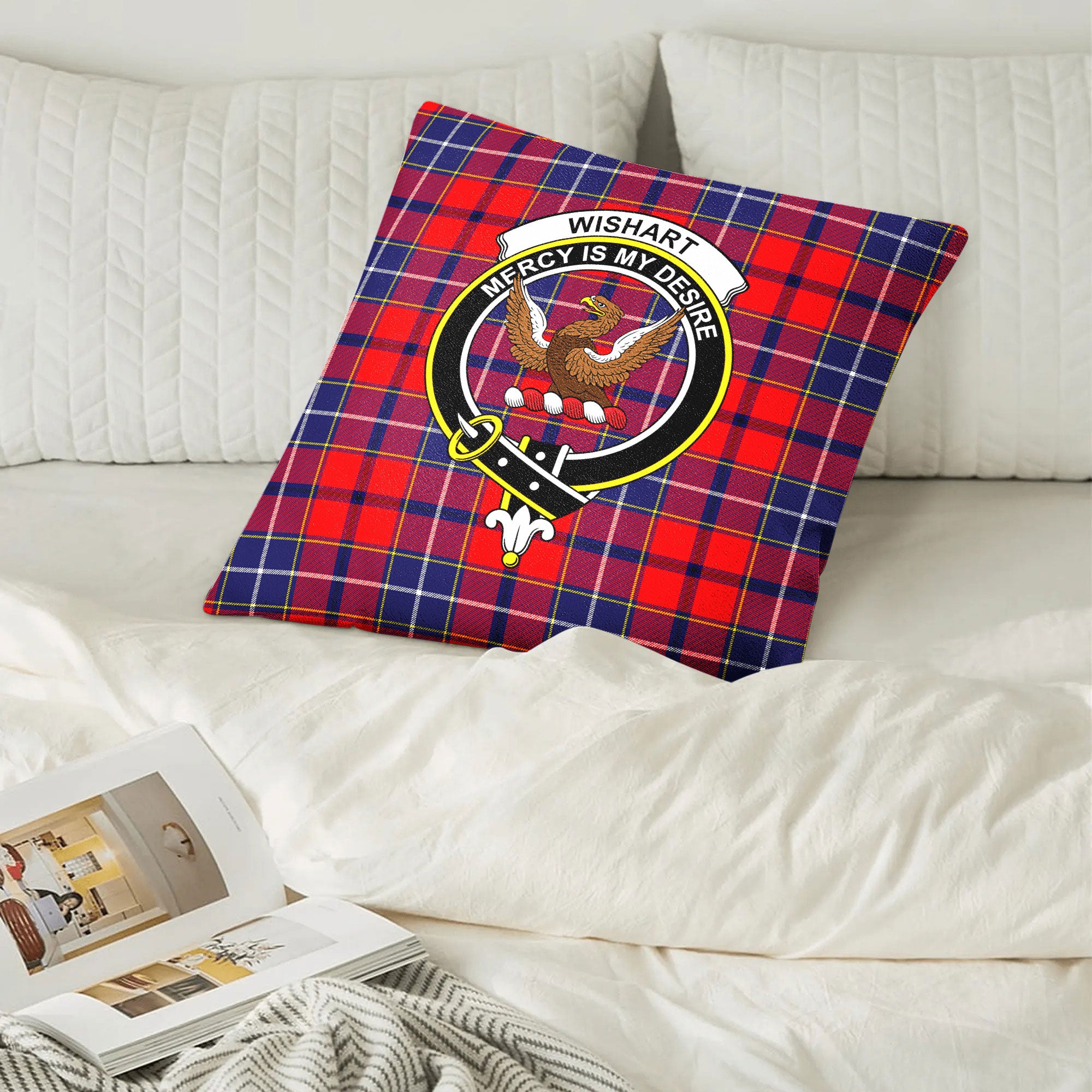 Wishart Dress Tartan Crest Pillow Cover