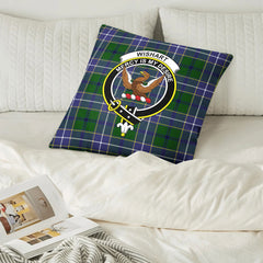 Wishart Hunting Tartan Crest Pillow Cover