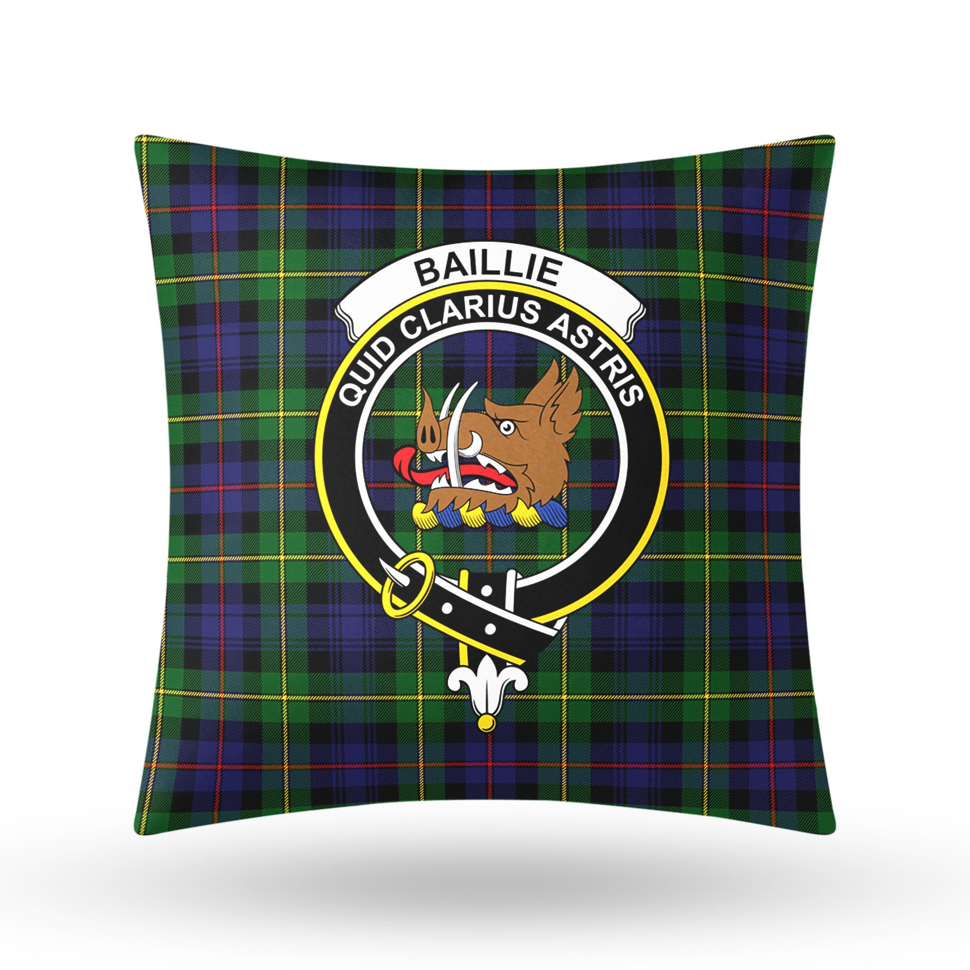 Baillie Tartan Crest Pillow Cover