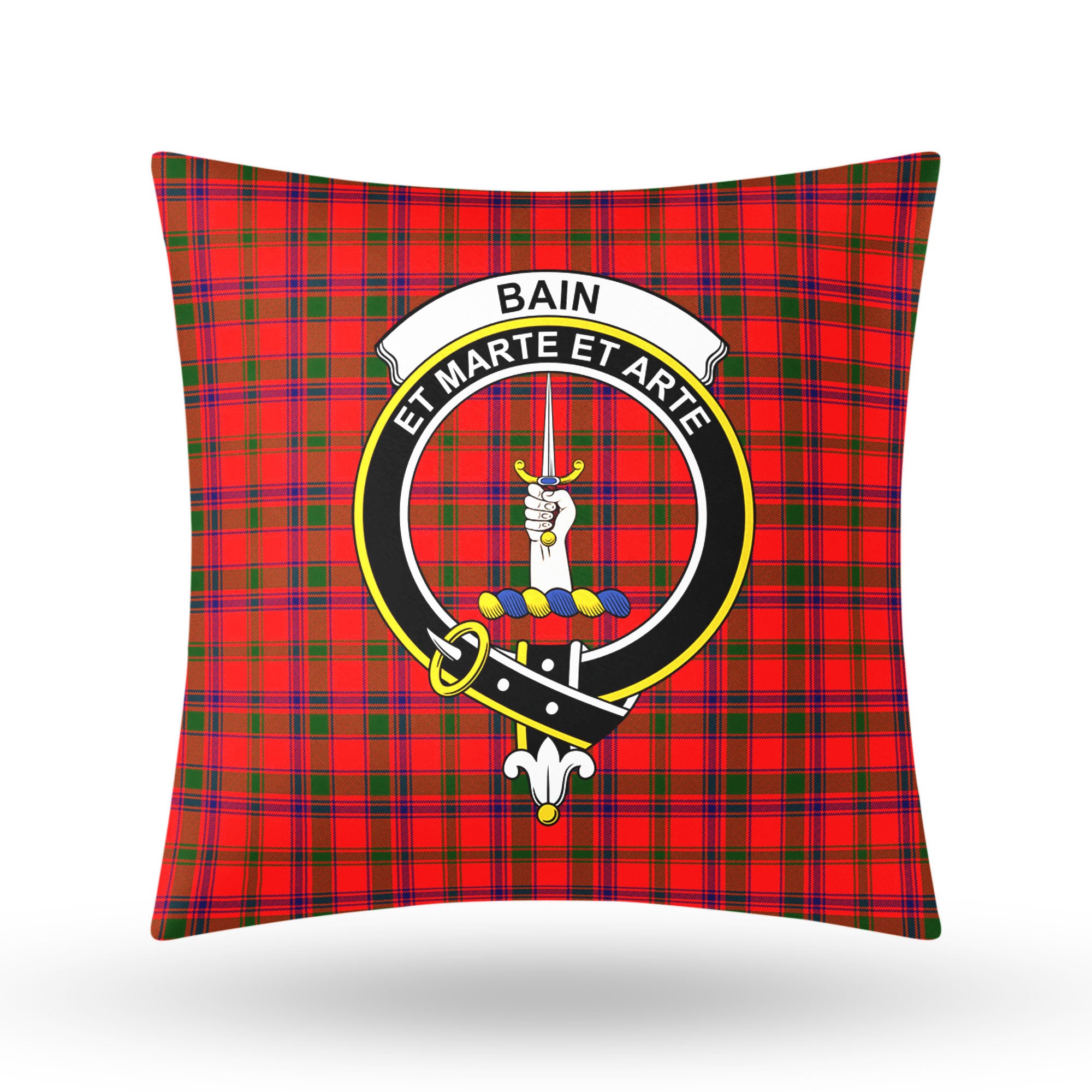 Bain Tartan Crest Pillow Cover