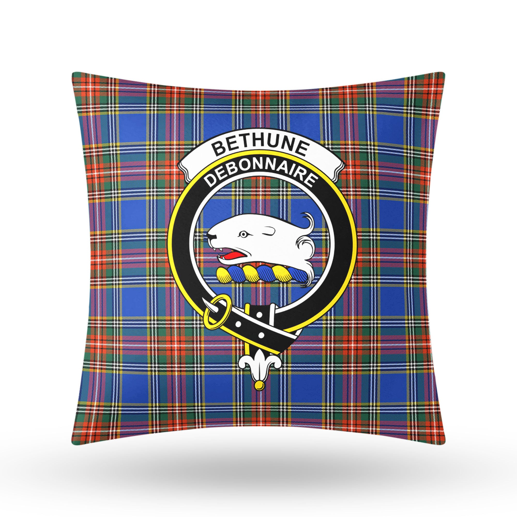 Bethune Ancient Tartan Crest Pillow Cover