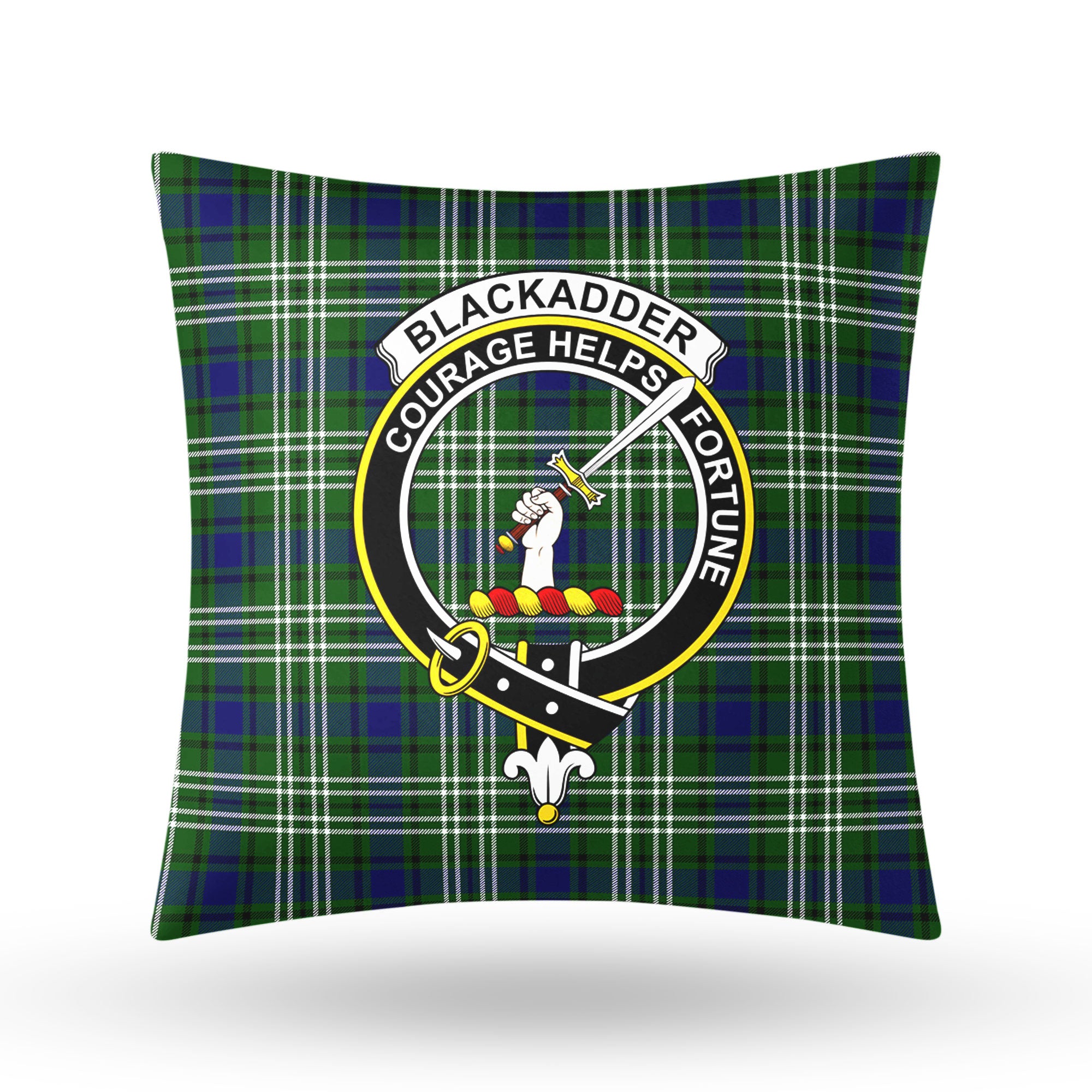 Blackadder Tartan Crest Pillow Cover