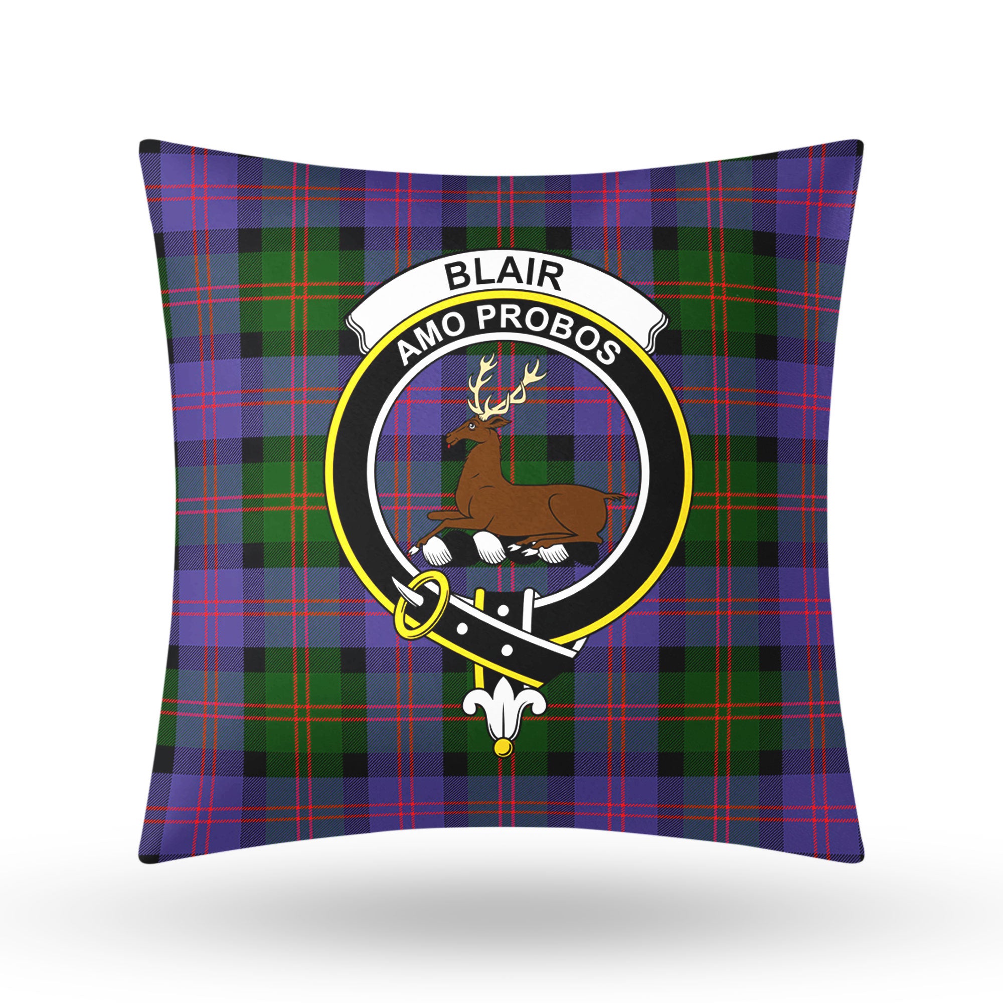 Blair Modern Tartan Crest Pillow Cover