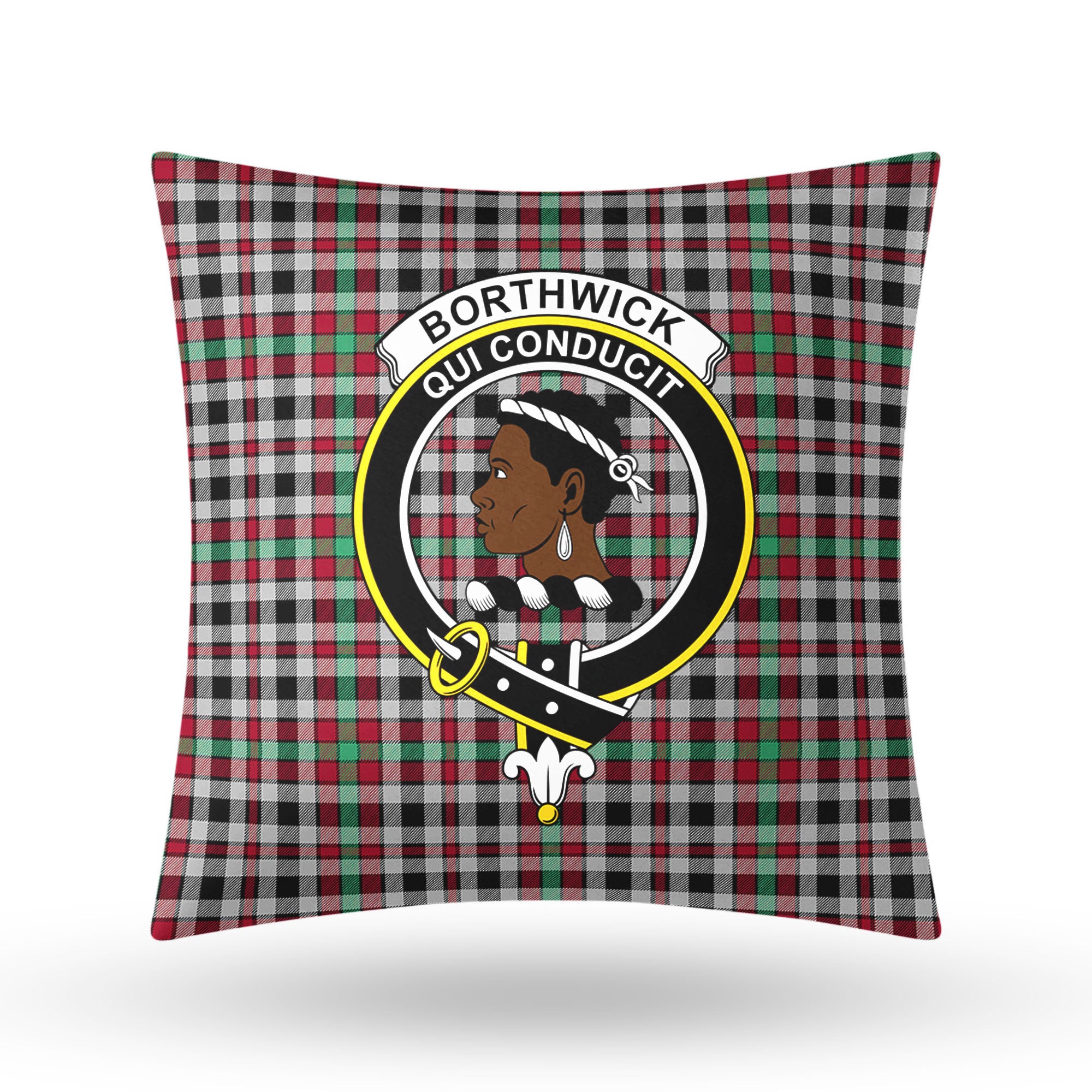 Borthwick Ancient Tartan Crest Pillow Cover