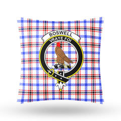 Boswell Modern Tartan Crest Pillow Cover