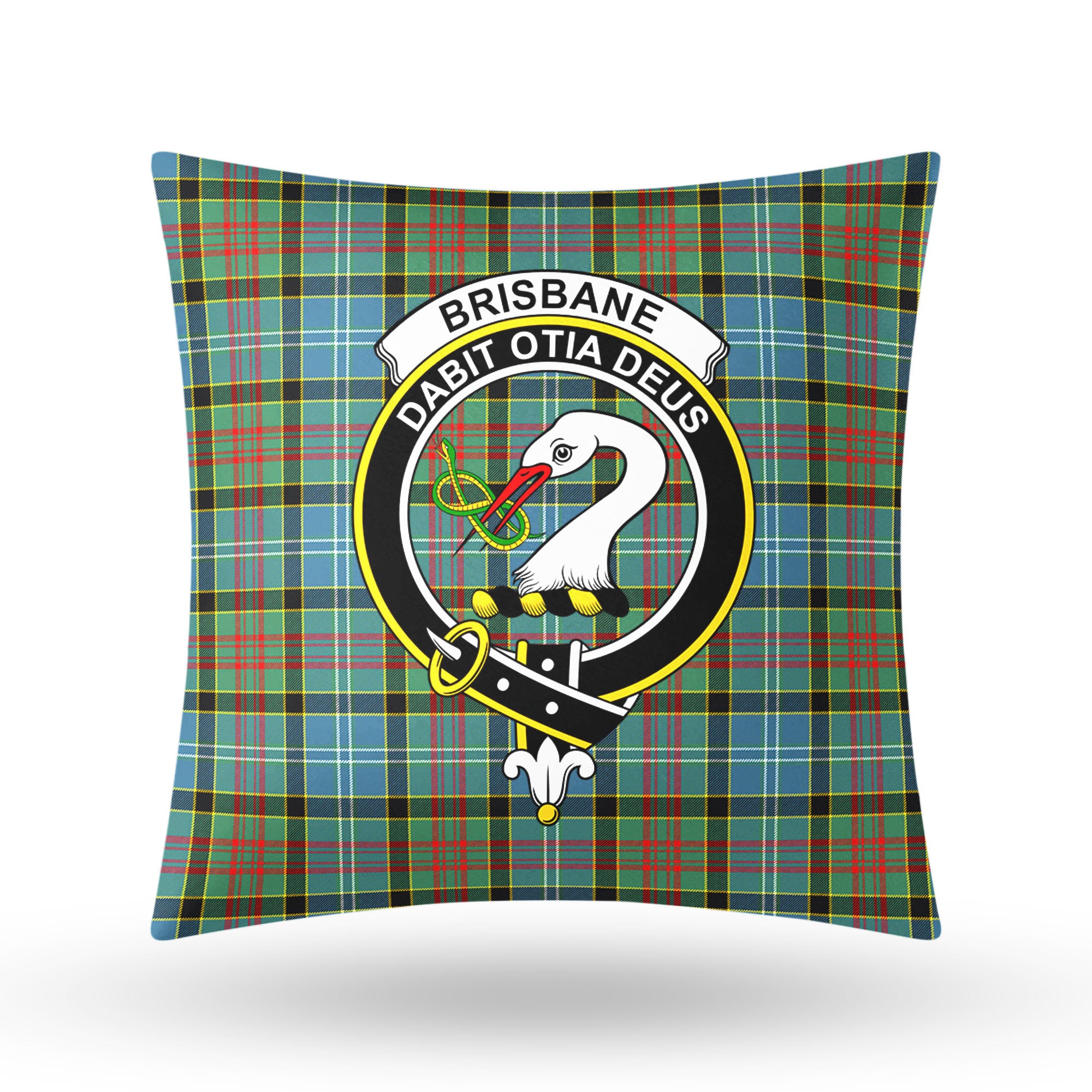 Brisbane Tartan Crest Pillow Cover