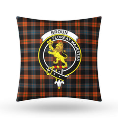 Broun Ancient Tartan Crest Pillow Cover