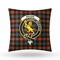 Brown Ancient Tartan Crest Pillow Cover