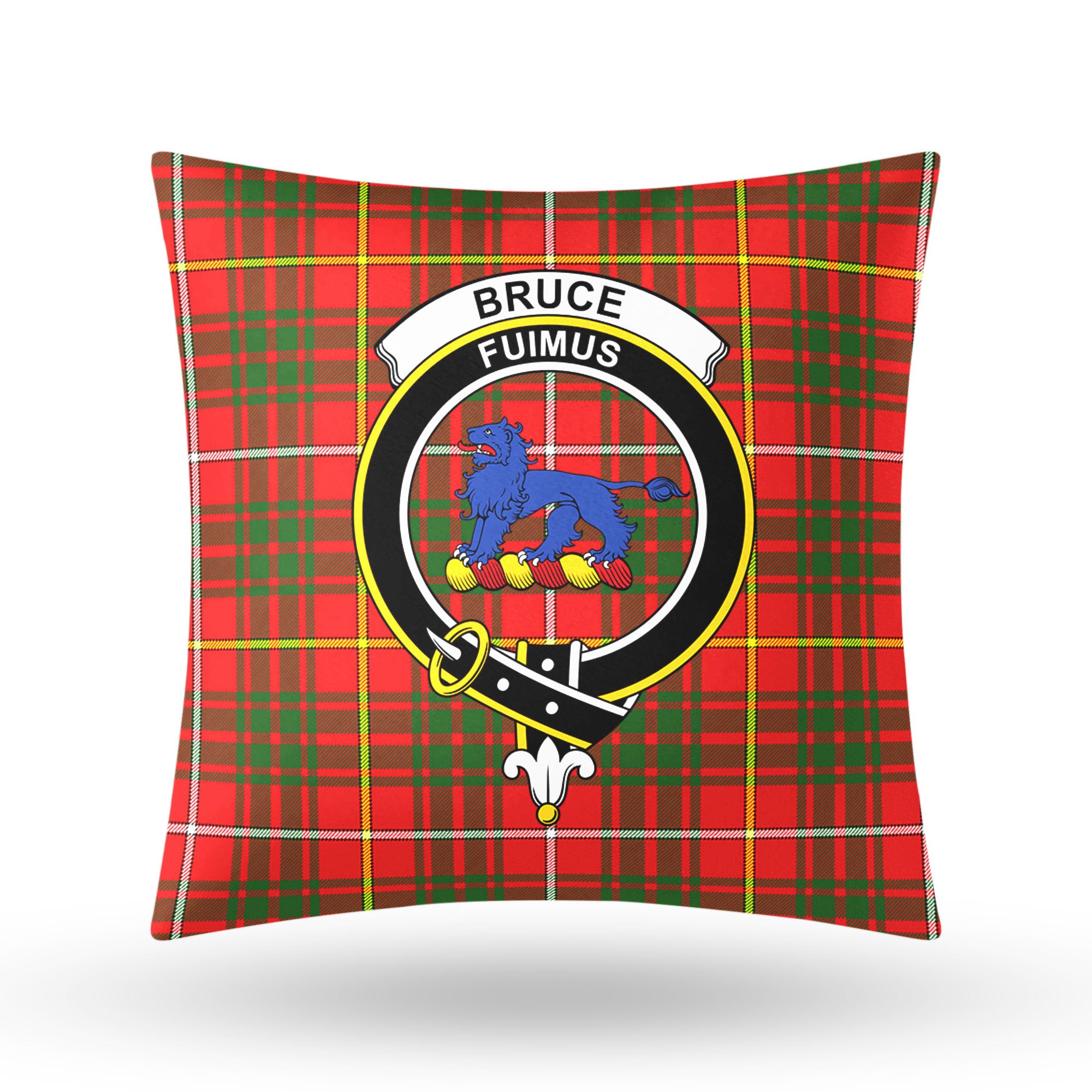 Bruce Modern Tartan Crest Pillow Cover