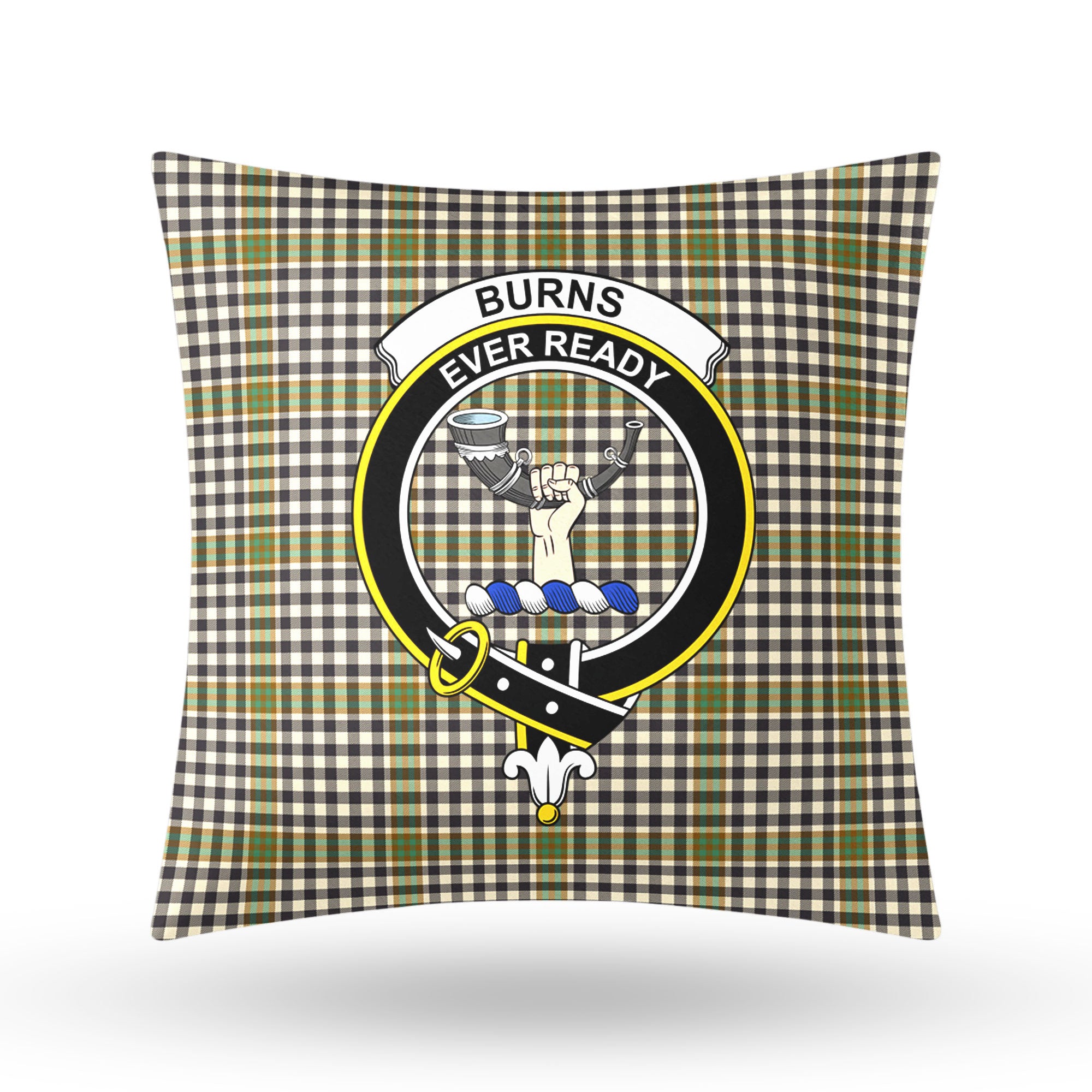 Burns Check Tartan Crest Pillow Cover