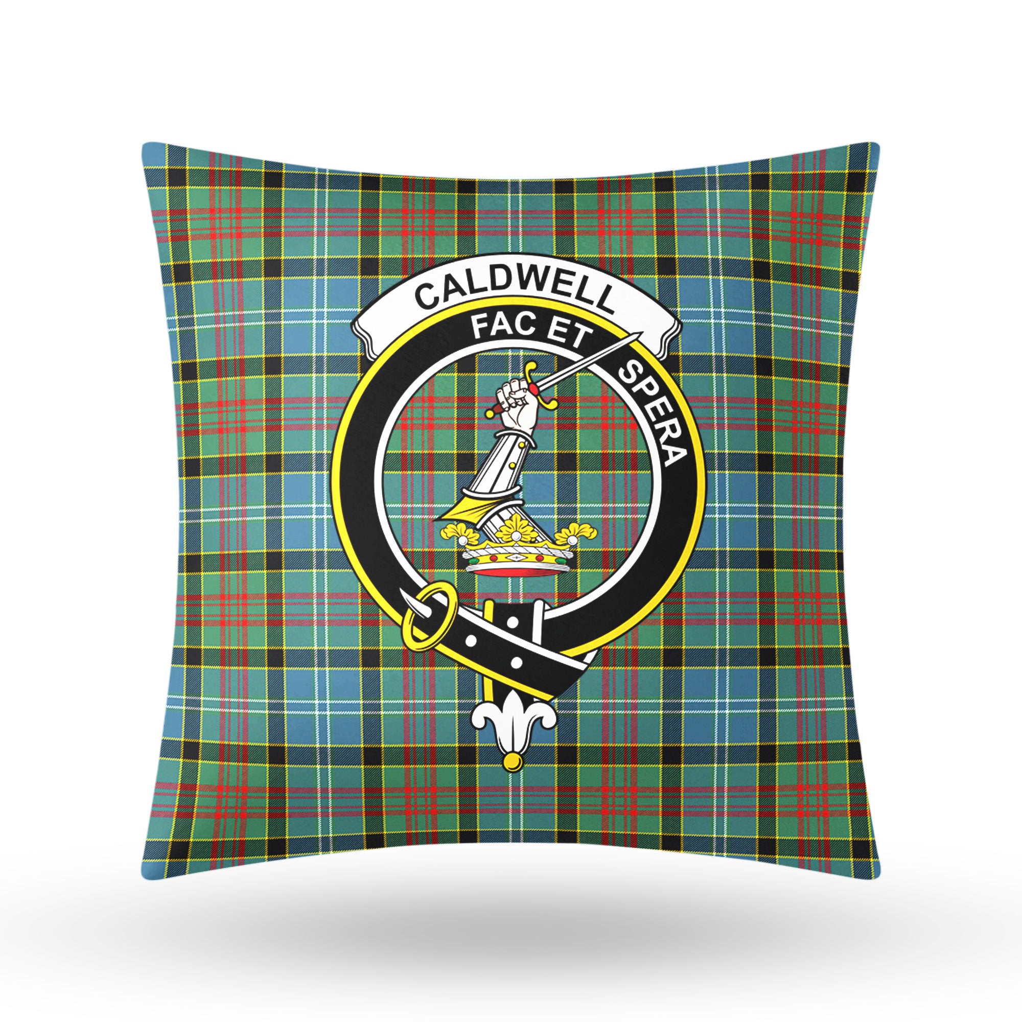 Caldwell Tartan Crest Pillow Cover