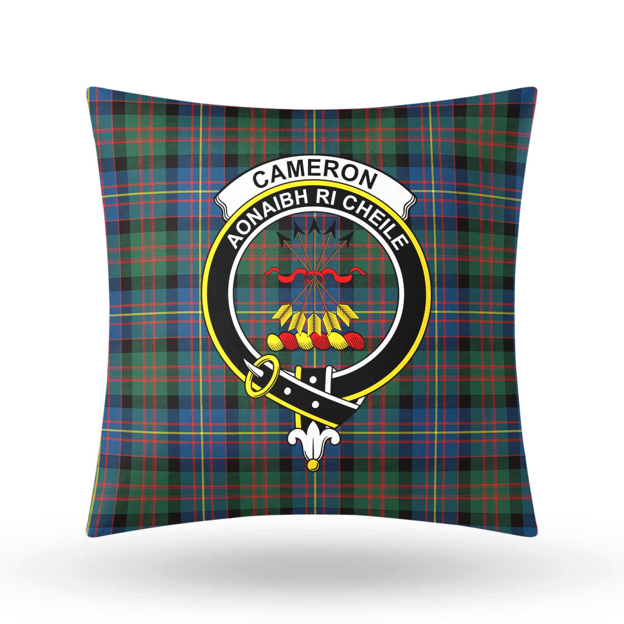 Cameron of Erracht Ancient Tartan Crest Pillow Cover