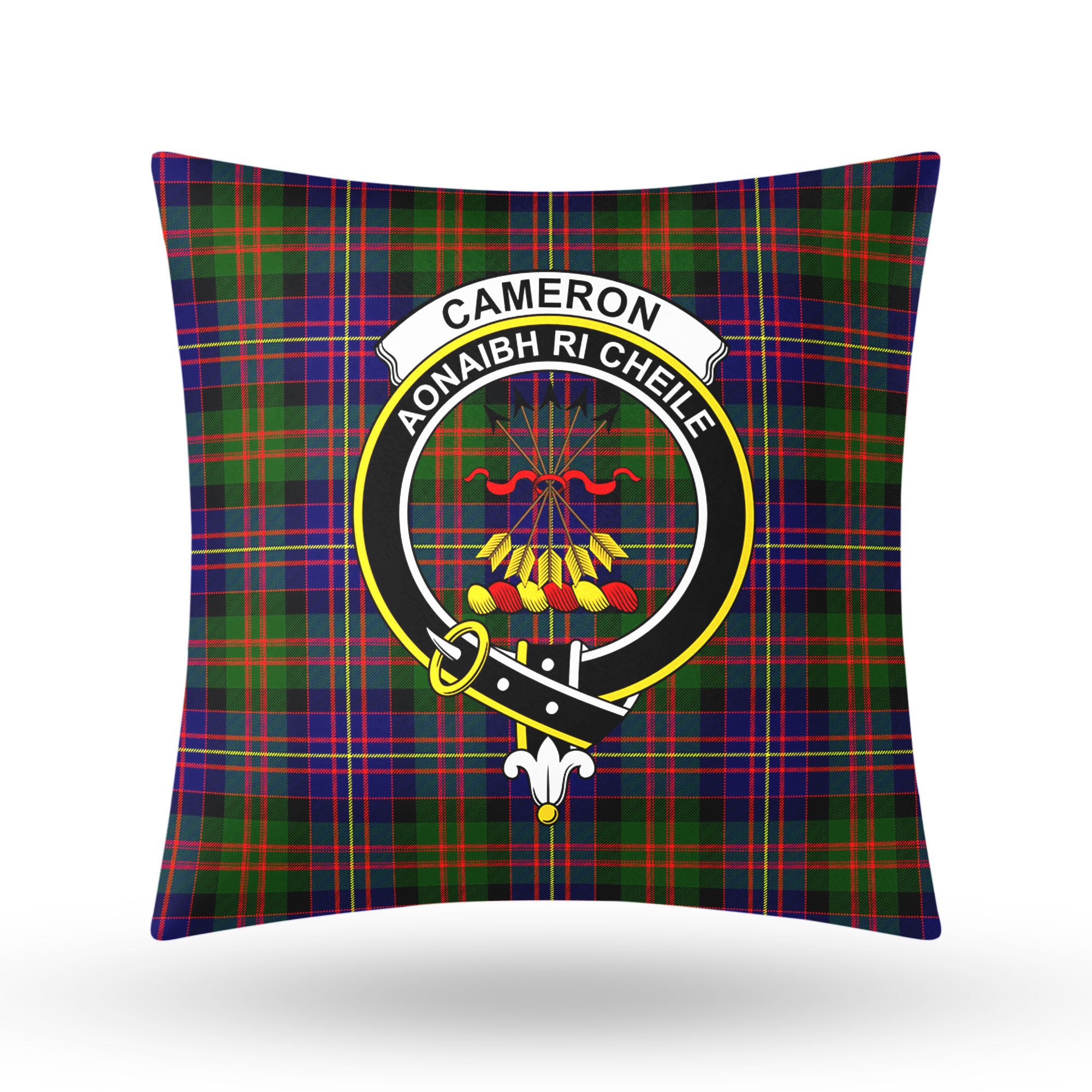 Cameron of Erracht Modern Tartan Crest Pillow Cover