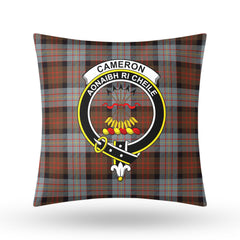 Cameron of Erracht Weathered Tartan Crest Pillow Cover